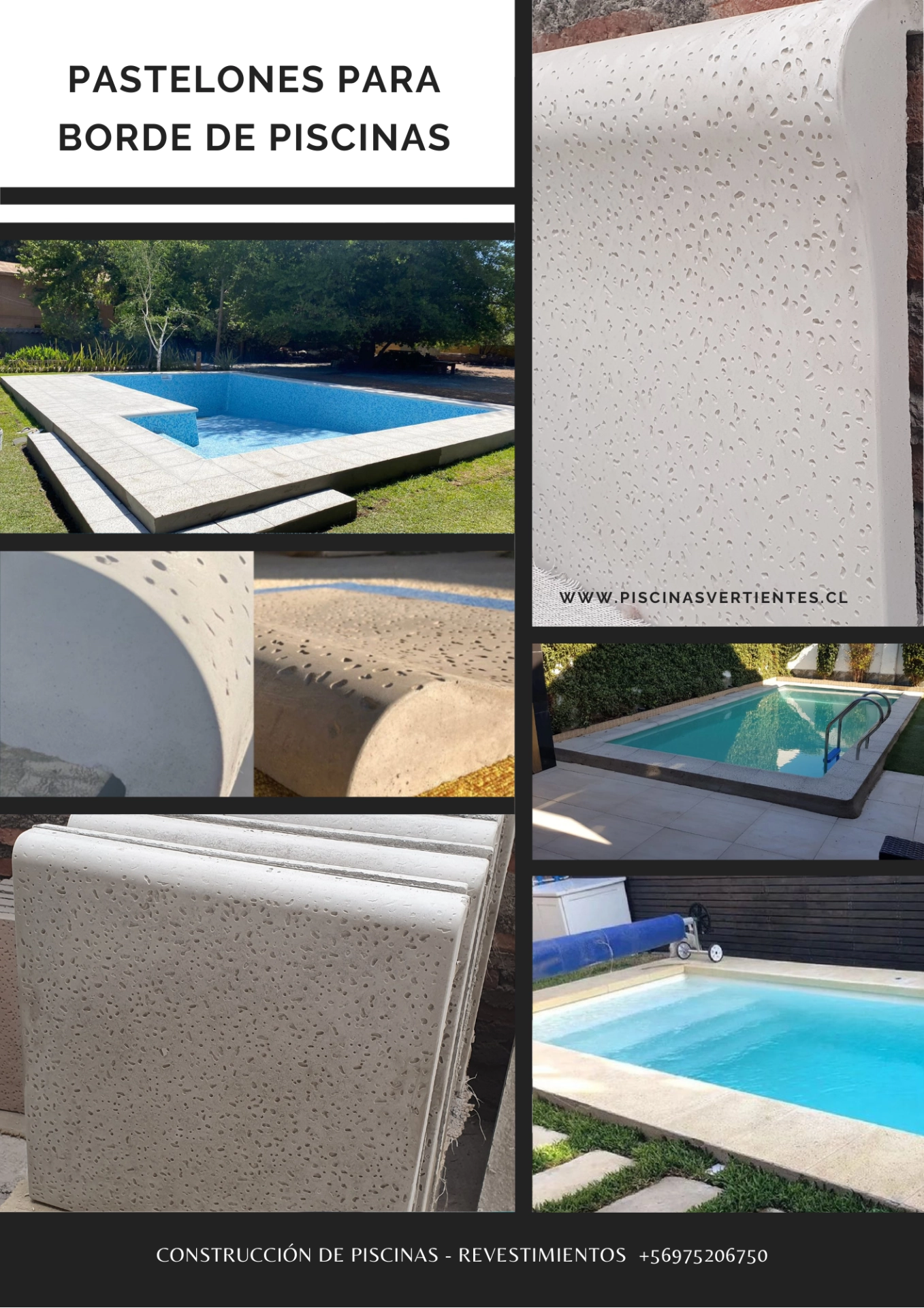 Pastelón borde de piscina
