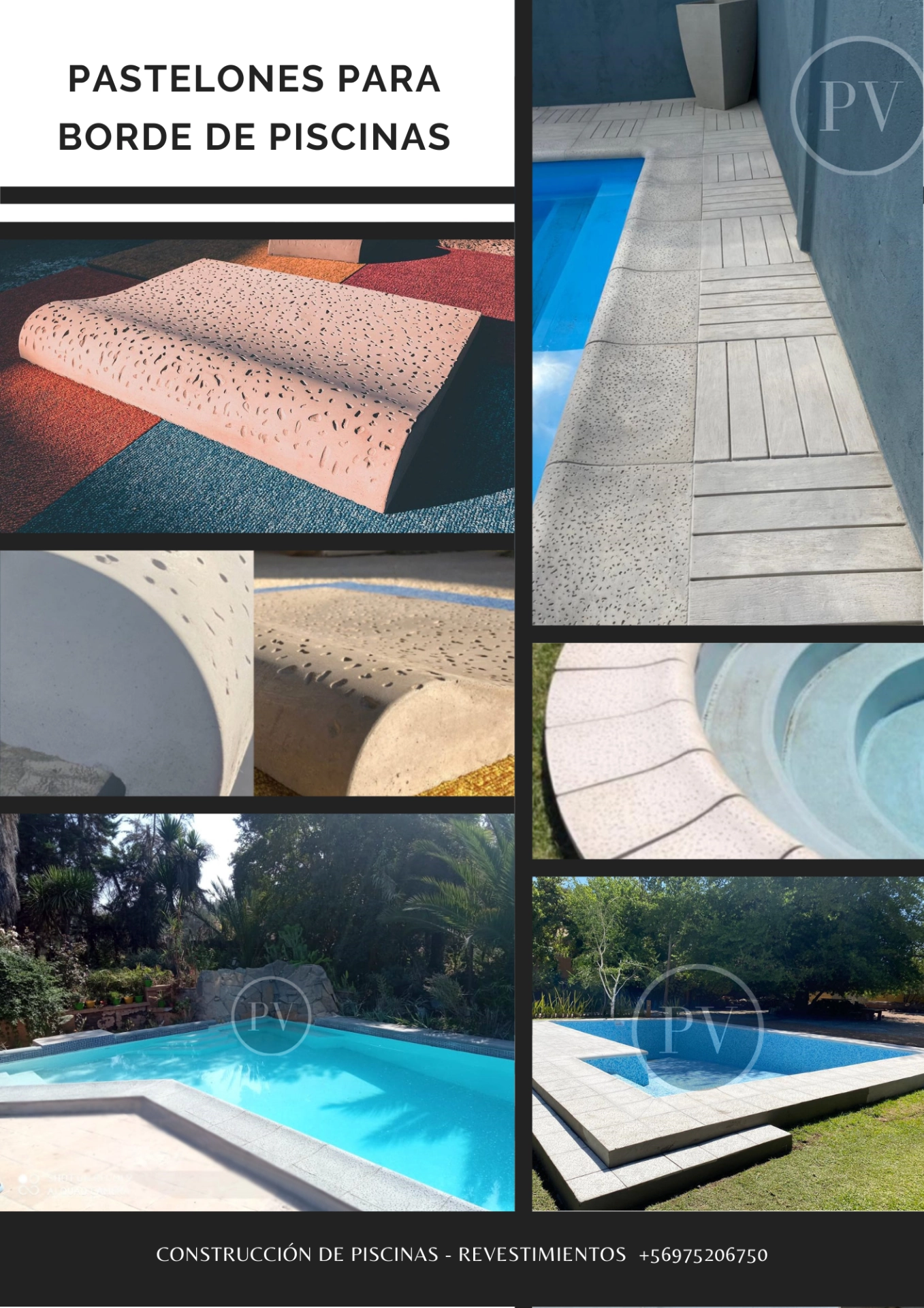 Pastelón borde de piscina